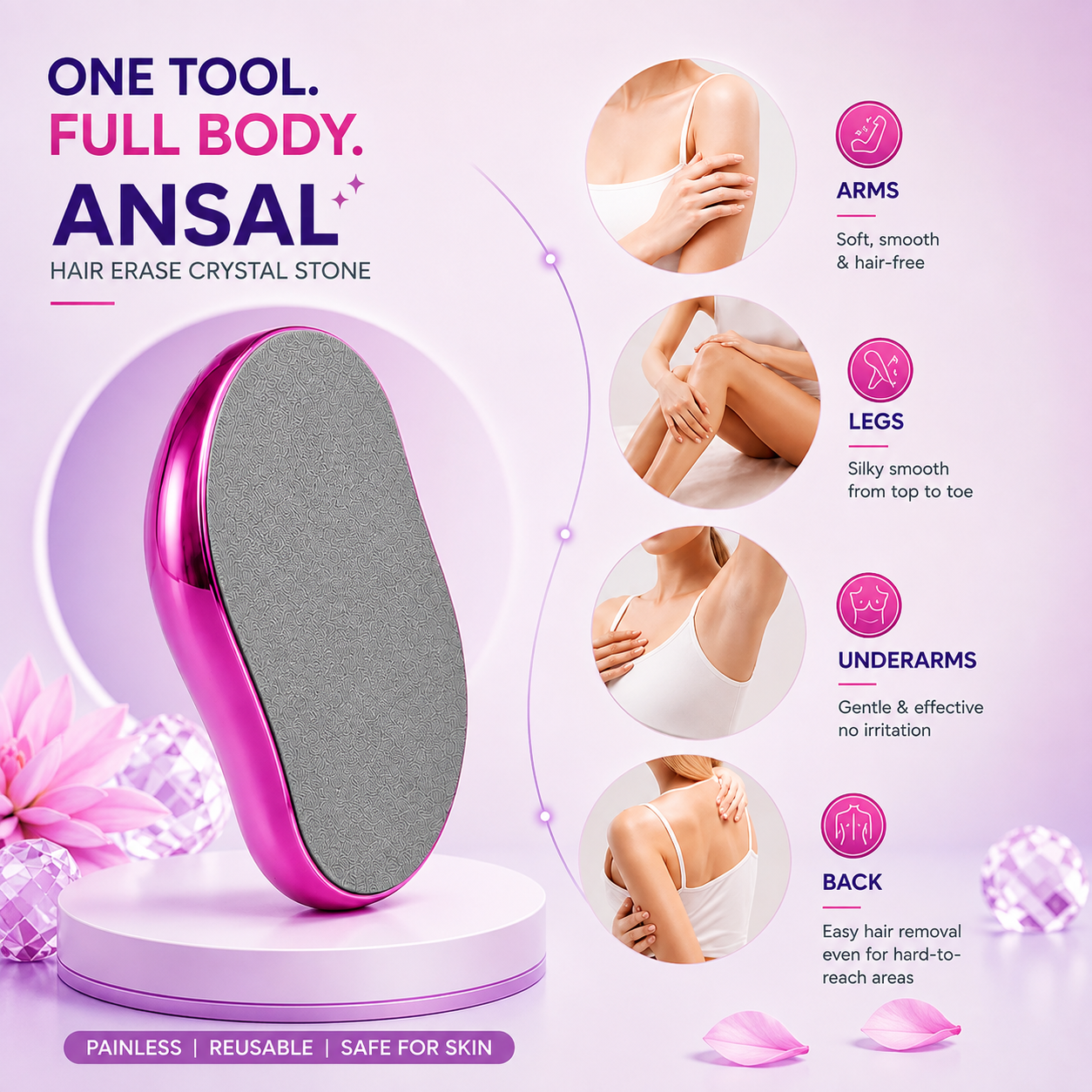 Hair Erase Crystal Stone