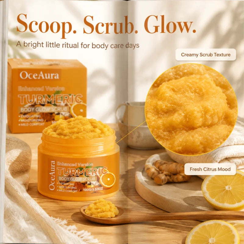 Turmeric & Lemon Body Scrub – Brightening Glow Treatment