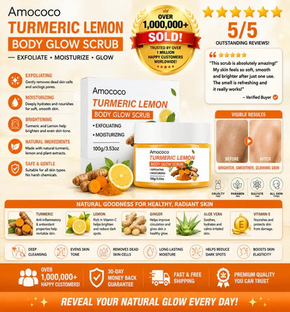 Turmeric & Lemon Body Scrub – Brightening Glow Treatment